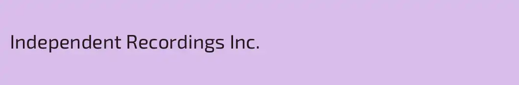 Independent Recordings Inc. 